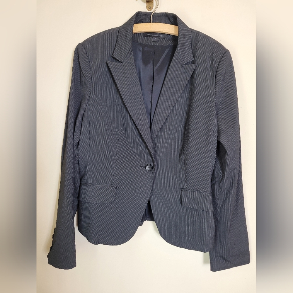 Express Black Small  Pinstripe One Button Blazer 12